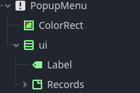 Рисунок 19 --- Краткая структура экрана рекордов